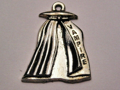 Vampire Cape Genuine American Pewter Charm