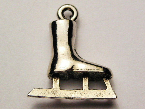 Vintage Ice Skate Genuine American Pewter Charm