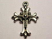 Gothic Pointed Cross Genuine American Pewter Charm