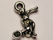 Tennis Player Style 2 Genuine American Pewter Charm