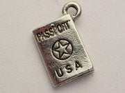 American Passport Genuine American Pewter Charm