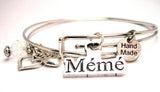 meme bracelet, meme bangles, meme jewelry, grandmother bracelet, French language bracelet