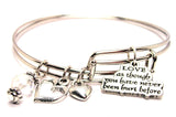 love bracelet, love bangles, love jewelry, I love you bracelet