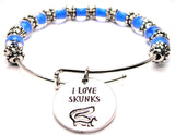 I love skunks, skunk bracelet, skunk jewelry, animal jewelry, animal bracelet