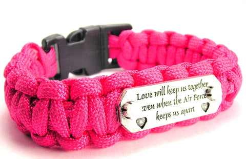 Love Will Keep Us Together When The Air Force Keeps Us Apart 550 Military Spec Paracord Bracelet