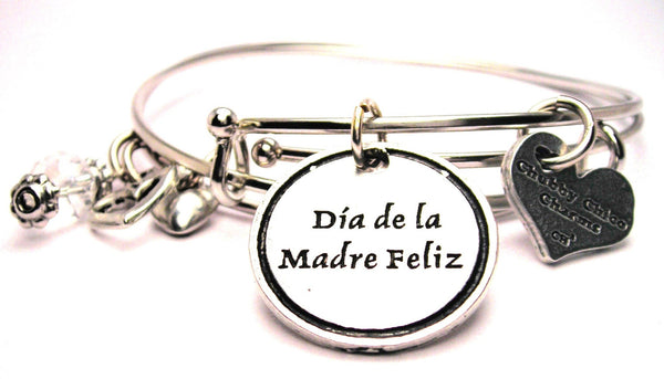 dia de la Madre bracelet, dia de la Madre bangles, mothers day bracelet, Spanish language bracelet