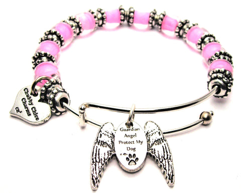 dog bracelet, I love my dog jewelry, dog bangle, guardian angel jewelry, guardian angel bracelet