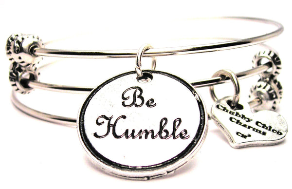 Be Humble Triple Style Expandable Bangle Bracelet