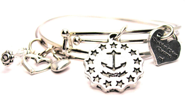 Rhode island bracelet, state of Rhode island bracelet, ri bracelet, ri jewelry, Rhode island jewelry, ocean state jewelry