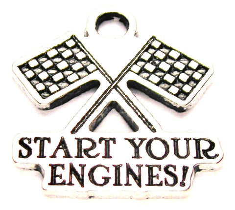 Start Your Engines Genuine American Pewter Charm