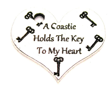 A Coastie Holds The Key To My Heart Genuine American Pewter Charm