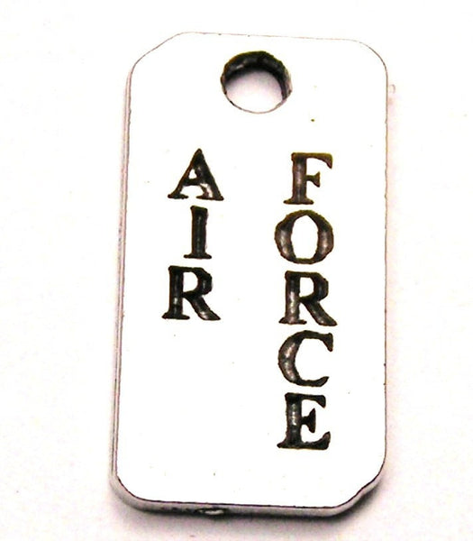 Air Force Long Tab Genuine American Pewter Charm