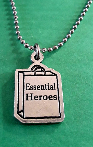 Essential Heroes Shopping Bag Dog tag style Necklace