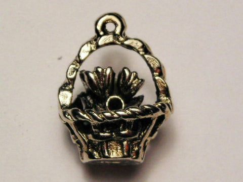 Tulips In A Basket Genuine American Pewter Charm