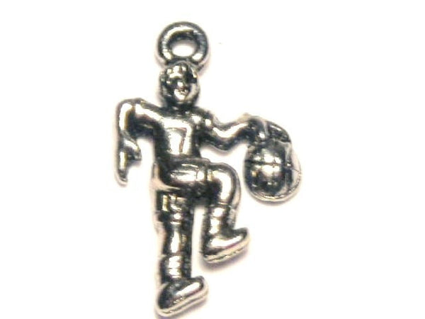 Playing Basketball Genuine American Pewter Charm