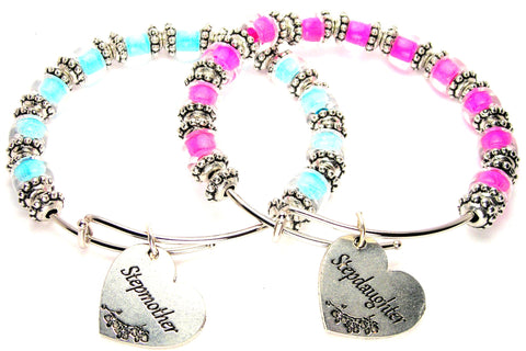 stepmother bracelet, stepdaughter bracelet, stepmother jewelry, stepdaughter jewelry, mother daughter jewelry