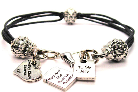 Learn From Yesterday Live For Today Hope For Tomorrow Beaded Black Cord Bracelet