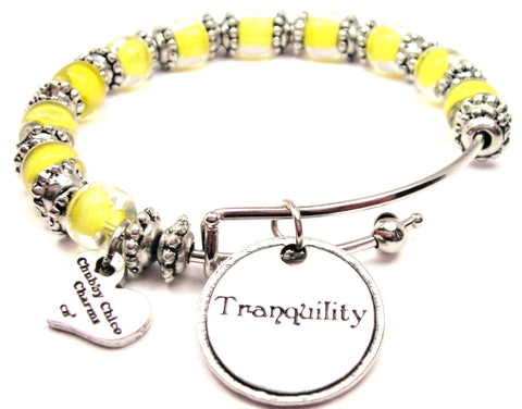 tranquilty bracelet, tranquility jewelry, peace bracelet, love bracelet, positive expression jewelry
