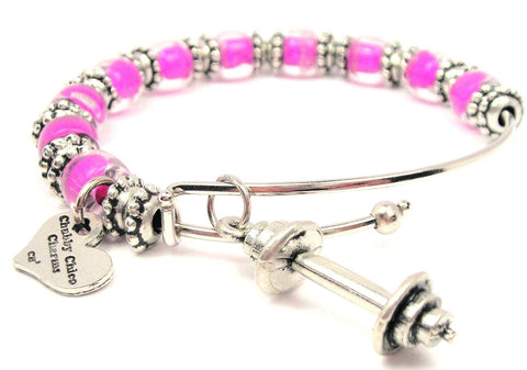 barbell jewelry, barbell bracelet, exercise jewelry, fitness jewelry, fitness bracelet