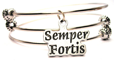 Semper Fortis Triple Style Expandable Bangle Bracelet