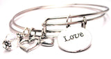 love bracelet, love bangles, love jewelry, I love you bracelet, love expression bracelet, expression jewelry