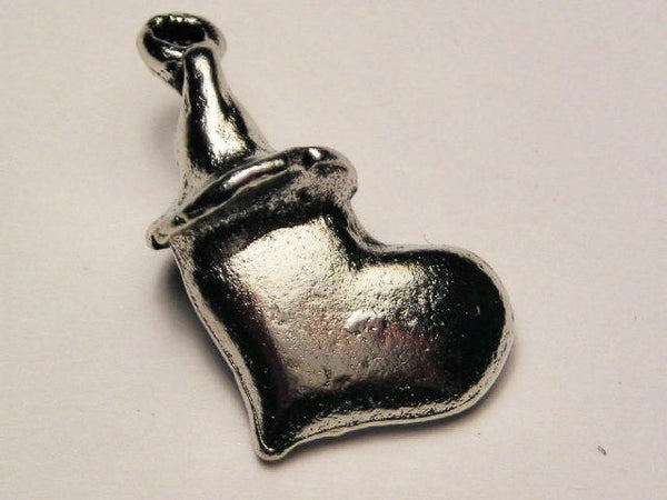 Love A Witch (Heart With Witch Hat) Genuine American Pewter Charm