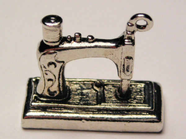 Sewing Machine Genuine American Pewter Charm