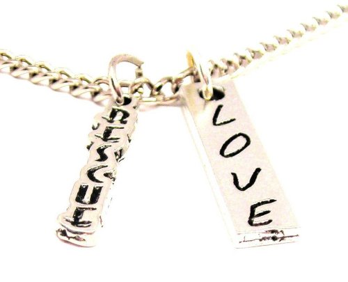 Rescue Letters Going Down Love Stick Necklace