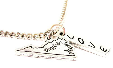 Virginia State Love Stick Necklace