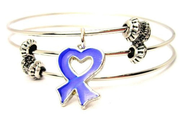 Cancer awareness bangle, disease awareness bangle, cancer awareness bracelet, disease awareness bracelet, awareness jewelry, hand painted jewelry