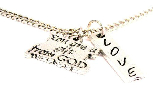 You Are A Gift From God Love Stick Necklace