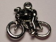 Cyclist Genuine American Pewter Charm