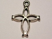 Dainty Cross Genuine American Pewter Charm