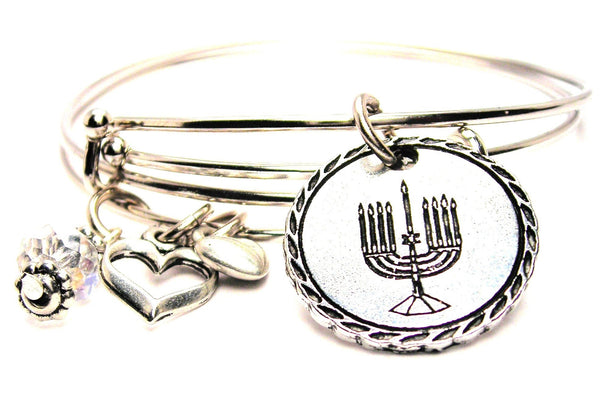 menorah bracelet, menorah jewelry, Jewish jewelry, Jewish bracelet, Jewish bangles