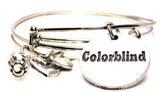 colorblind awareness bracelet, awareness jewelry, awareness ribbon jewelry, awareness ribbon bracelet