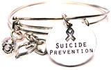 suicide prevention bracelet, suicide awareness jewelry, awareness jewelry, awareness ribbon bracelet