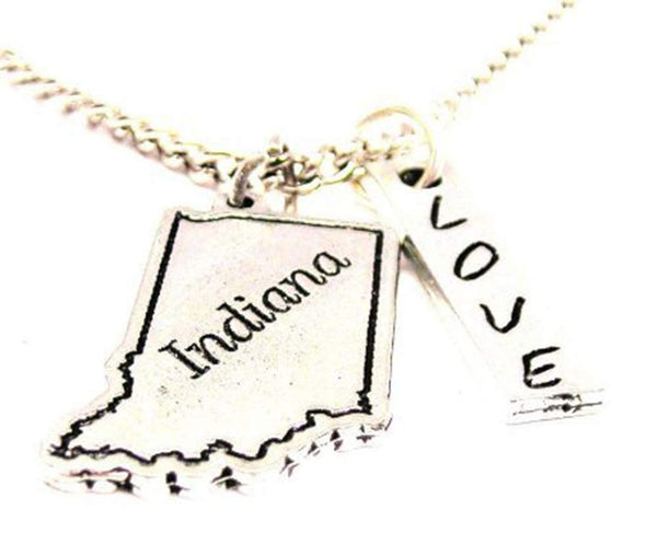 Indiana State Love Stick Necklace