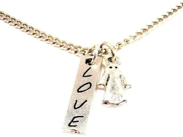 Sheet Ghost Love Stick Necklace