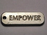 Empower Genuine American Pewter Charm