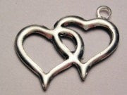 Entwined Hearts Genuine American Pewter Charm