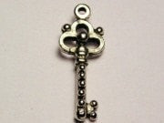 Fancy Skeleton Key Genuine American Pewter Charm