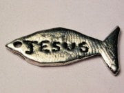 Jesus Fish Style 2 Genuine American Pewter Charm