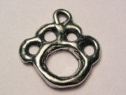 Open Paw Print Genuine American Pewter Charm