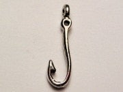 Fishhook Genuine American Pewter Charm