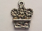 Flower Box Genuine American Pewter Charm