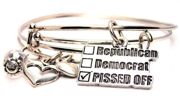 political bracelet, politics bracelet, republican jewelry, democrat jewelry, political jewelry