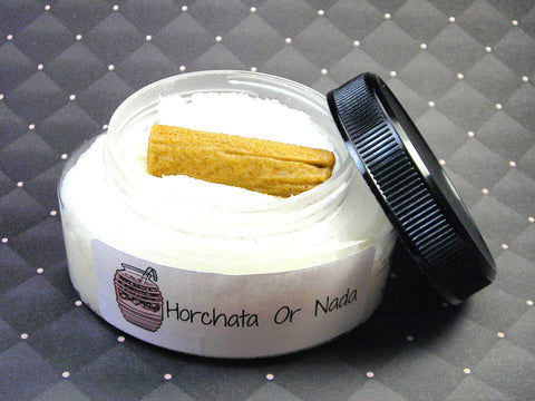 Horchata or Nada body sugar scrub with cinnamon stick of soap part of our Latina line