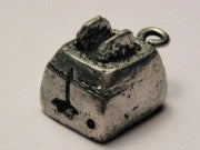 Toaster With Toast Genuine American Pewter Charm