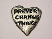 Prayer Changes Things Genuine American Pewter Charm