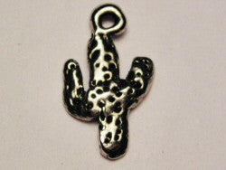 Small Cactus Genuine American Pewter Charm